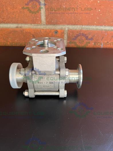 Used PBM  S1HLE5X-D---34 Stainless Steel Ball Valve w/ 1" Sanitary Fitting
