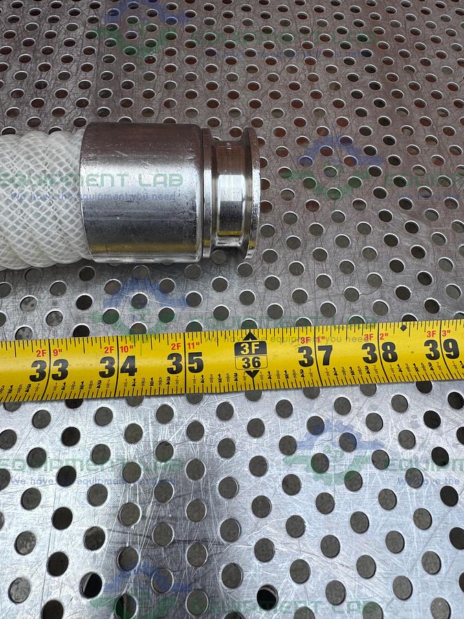 Used Unbranded 36" Flexible Silicone Hose w/ 1 1/2" Sanitary Fitting