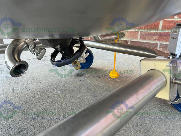 Used Precision Stainless 500 Liter Stainless Steel Jacketed Reactor w/ 0.5 HP Mixer