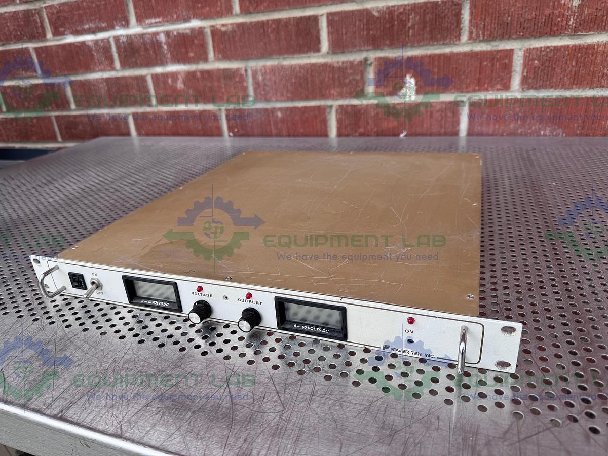 Used Power Ten 3300D-1060 DC Power Supply 115 VAC, 60 Hz