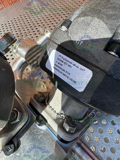 Used 3 ITT Pure Flo Advantage Stainless Steel Diaphragm Valve w/ 1" Sanitary Fittings