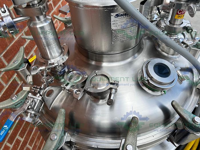 Used Precision 250 Liter Stainless Steel Jacketed Reactor 100 PSI w/ Top Mixer 1/2 HP