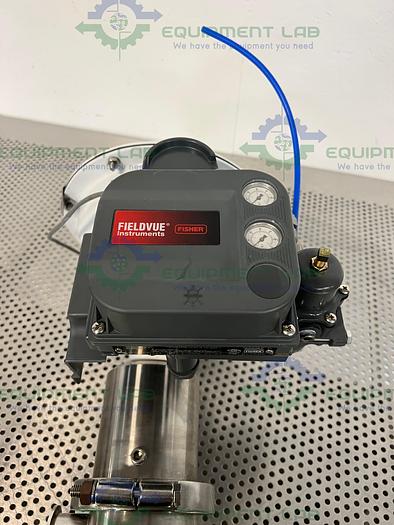 Used Fisher Baumann 84161SA Sanitary Control Valve CV17 w/ Fisher Valve Positioner