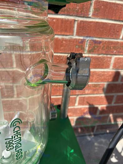 Used Chemglass  10 Liter Jacketed Glass Reactor w/ Chemglass Digital Overhead Stirrer