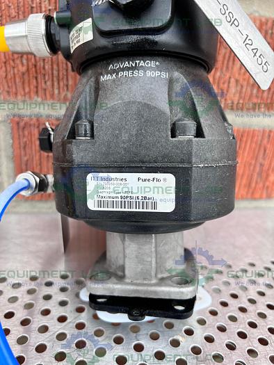 Used ITT Pure-Flo A208 Diaphragm Valves 90PSI 1" w/ ASCO Valve Positioner
