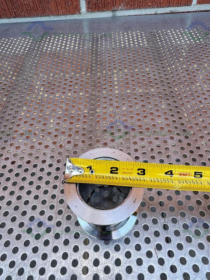 Used Stainless Steel KF 40 Nipple Vacuum Fitting 3" Length