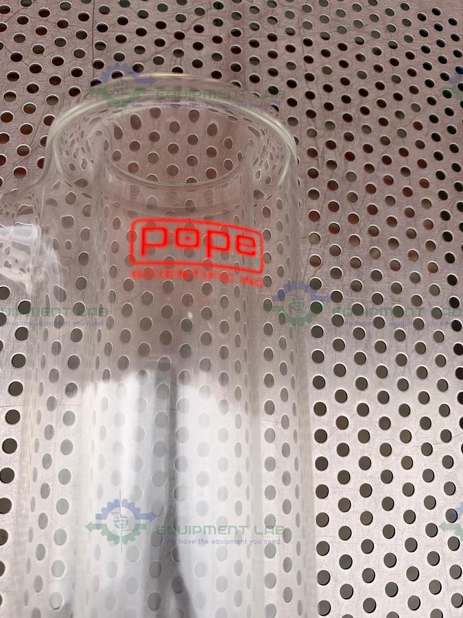 Used Pope Scientific Glass Vacuum Cold Trap with Bottom Drain Stopcock