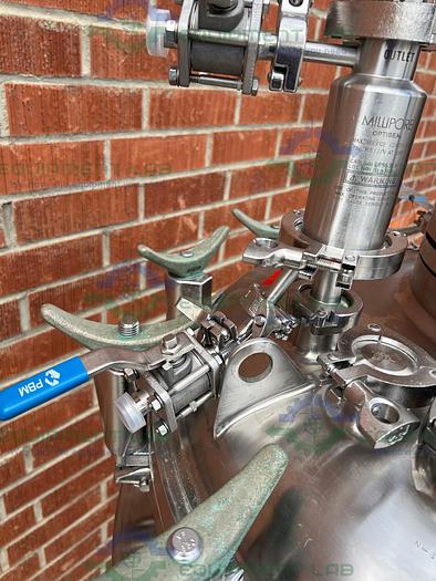 Used Precision 250 Liter Stainless Steel Jacketed Reactor 100 PSI w/ Top Mixer 1/2 HP