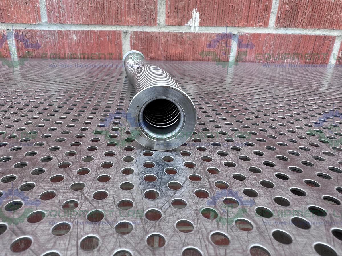 Used Stainless Steel Bellows Flexible Vacuum Hose 12" w/ KF 25 Fitting