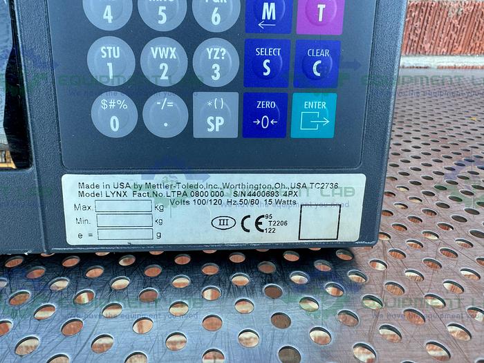 Used Mettle Toledo LYNX Digital Scale Controller Indicator