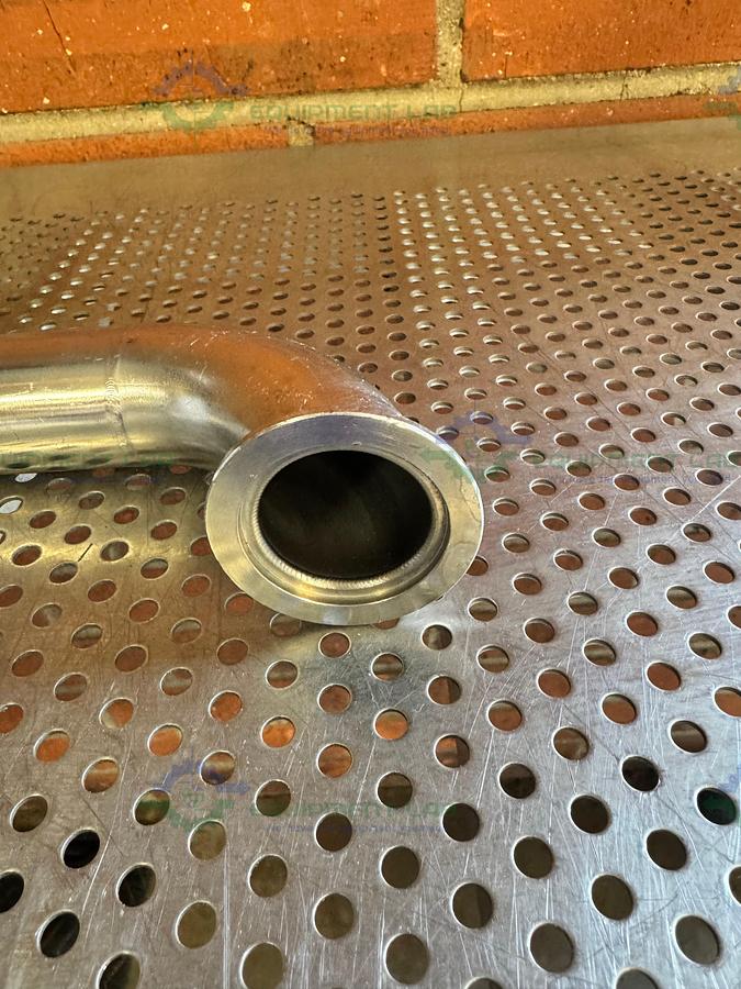 Used Stainless Steel U-Bend Process Vacuum Pipe w/ KF 40
