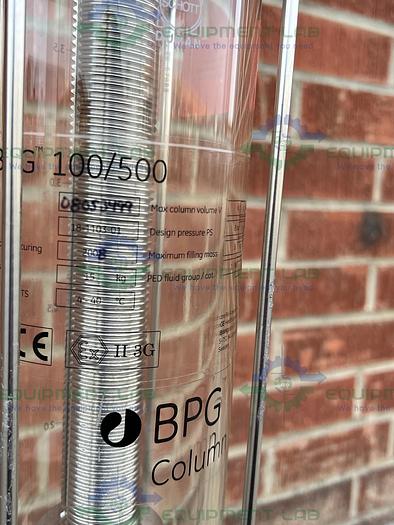 Used Cytiva / GE / Pharmacia BPG 100 / 500 Chromatography Column 4L w/ 4-way Valve