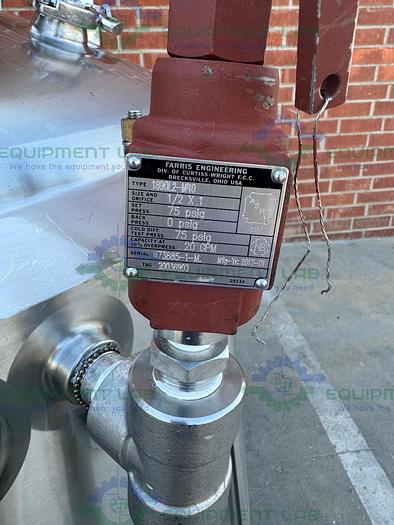 Used DCI  500 Liter Stainless Steel Jacketed Reactor 45 PSI w/ 0.5 HP Mixer