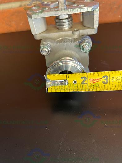 Used PBM  S1HLE5X-D---34 Stainless Steel Ball Valve w/ 1" Sanitary Fitting