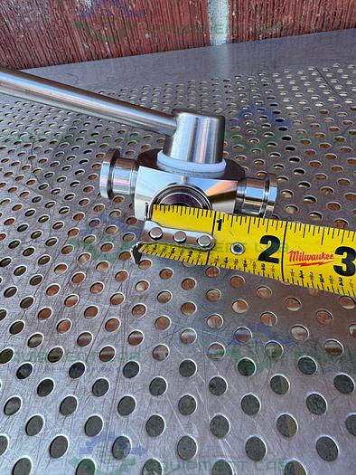 Used GE Healthcare Salvi DN10 1015 4-way 316 Valve 18-1012-57 w/1.2" Sanitary Fitting