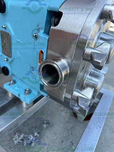 Used Waukesha Cherry Burrell 030U1 Rotary Lobe Pump w/ Stainless 2 HP Motor 3PH, 208V