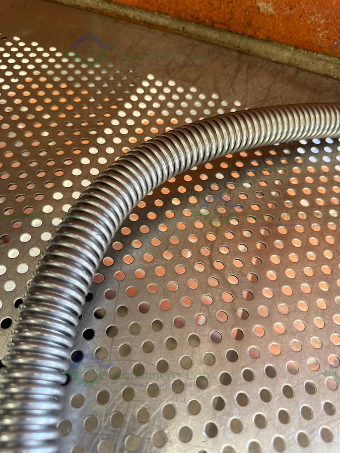 Used Stainless Steel Bellows Flexible Vacuum Hose 64" w/ KF 16/10 Fitting