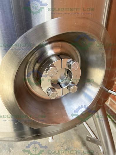 Used Precision 250 Liter Stainless Steel Jacketed Reactor 100 PSI w/ Top Mixer 1/2 HP