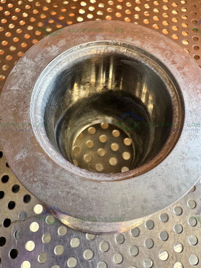 Used 1 Stainless Steel Vacuum Reducer KF 50 to 4" Sanitary Fitting