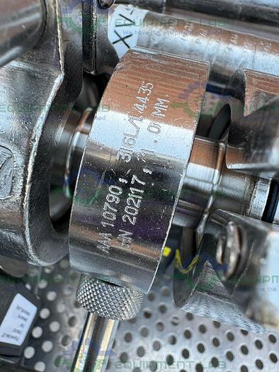 Used 4 ITT Pure Flo Advantage Stainless Steel Diaphragm Valve w/ 1" Sanitary Fitting