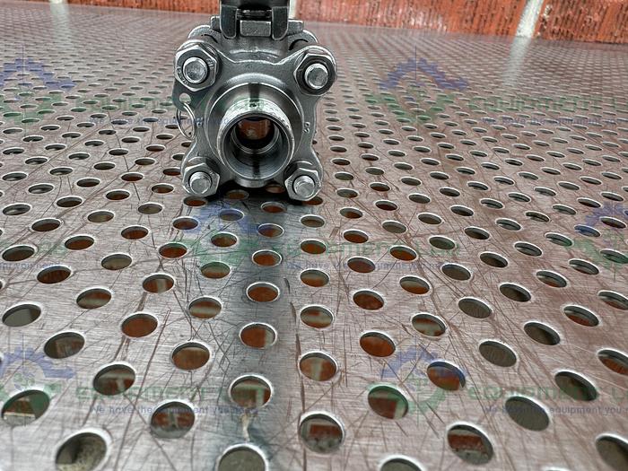 Used Inline Industries  Stainless Steel Ball Valve w/ 1/2" Sanitary Fitting