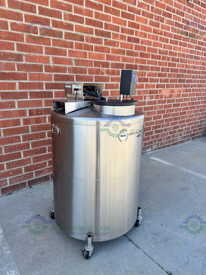 Used CHART MVE 800 Series-150  Liquid Nitrogen Cryogenic Storage Tank w/ TEC 3000