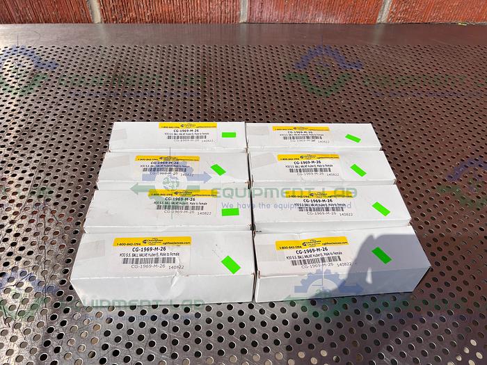 Chemglass CG-1969-M-26 M30 Stainless Steel Ball Valve Male to Female