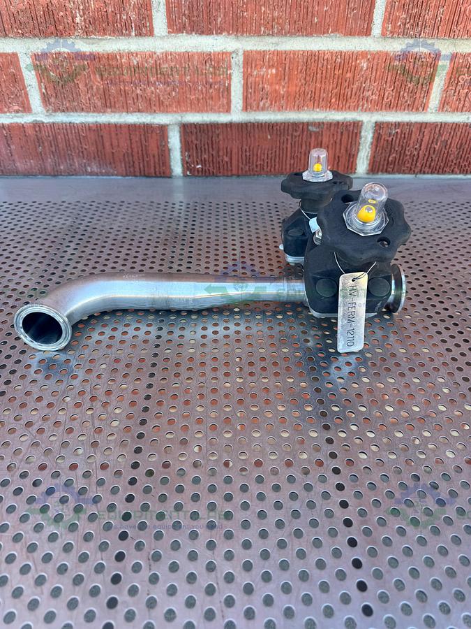 Used 2- ITT Pure Flo RA25MAX Diaphragm Valve w/ 1" to 3/4" Sanitary Fitting