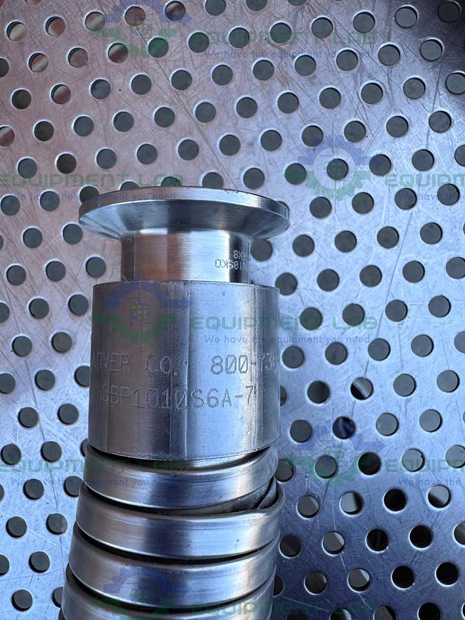 Used Williams-Carver  83" SS Reinforced Flexible Silicon Hose w/ 1" Sanitary Fittings