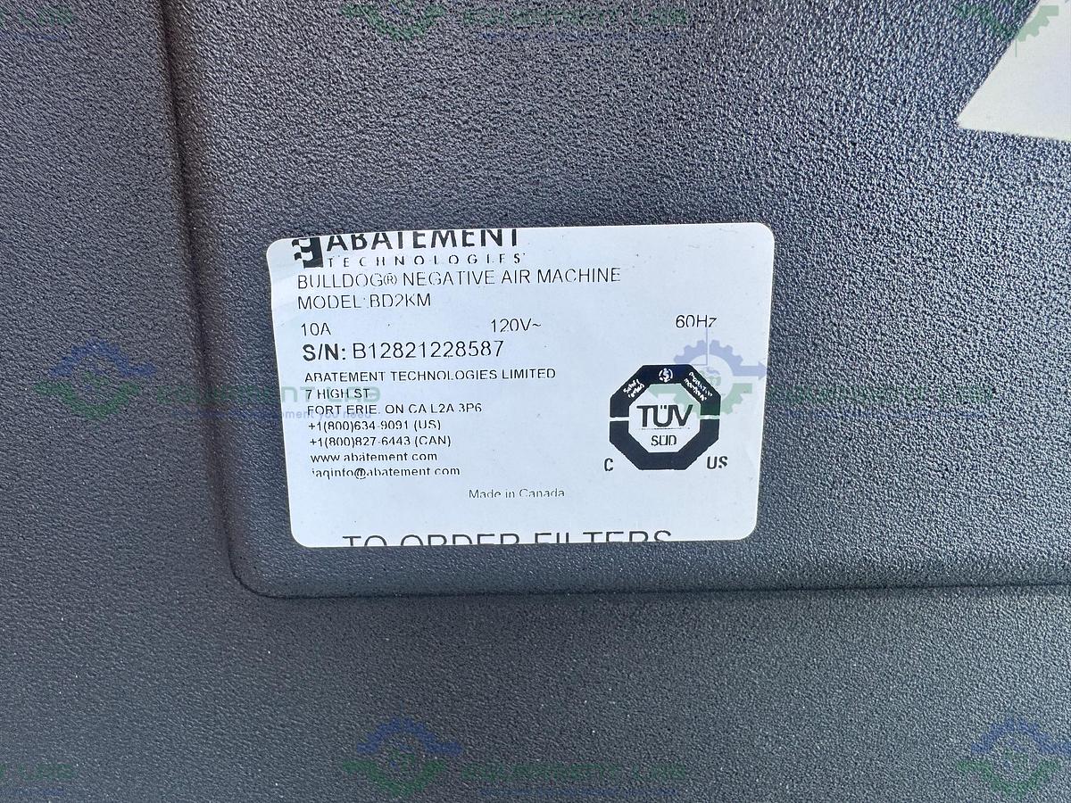 Abatement BD2KMA Bulldog Negative Air Machine High-Performance Air Filtration
