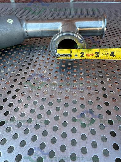 Used Gemu 554/40/D55345 Pneumatic Angle Seat Globe Valve w/ 1 1/2" Sanitary Fitting