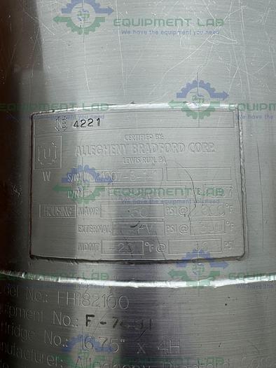 Used 2 Allegheny Stainless Steel Stack Disk Filter Housing 150 FV/PSIG on Casters