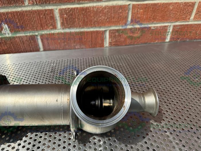 Used Leser 4484.7524 Stainless Steel Safety Valve w/ 1.5" to 2" Sanitary Fittings