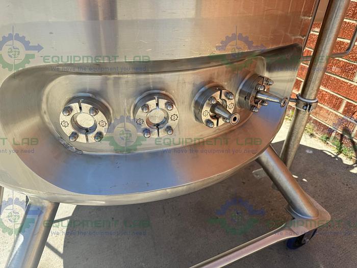 Used DCI 500 Liter Stainless Steel Jacketed Reactor 45 PSI w/ 0.5 HP Mixer