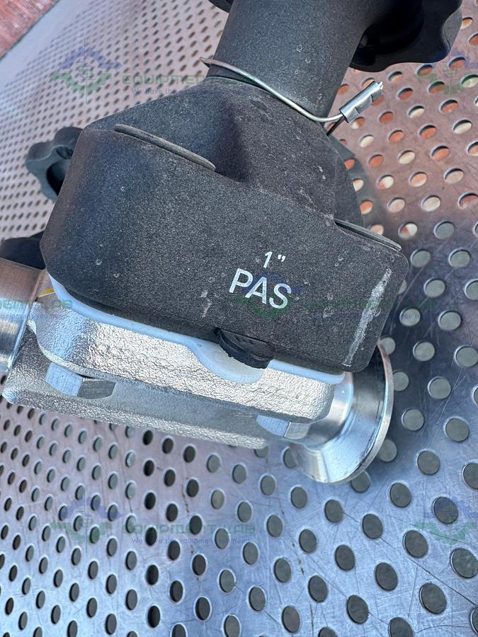 Used 2- ITT Pure Flo RA25MAX Diaphragm Valve w/ 1" to 3/4" Sanitary Fitting