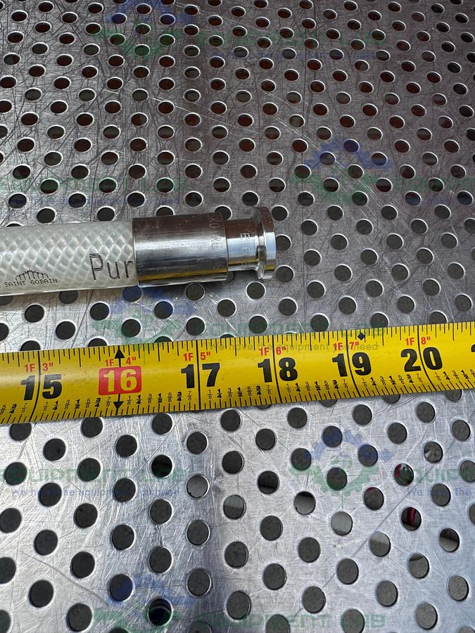 Used Saint Gobain SBP 0500 Pure Fit 18" Hose w/ 1/2" Sanitary Fitting