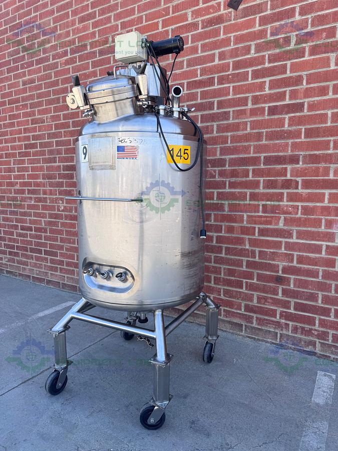 Used Precision Stainless 600 Liter Stainless Steel Jacketed Reactor 50 PSI