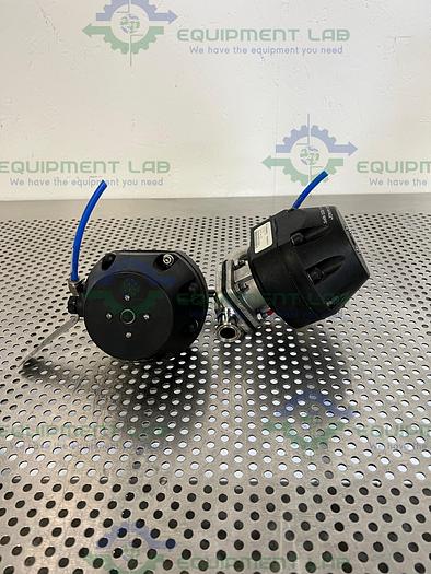 Used 2 ITT Pure-Flo A208 Diaphragm Valves 90PSI w/ 3/4" and 1/2" Sanitary Fittings