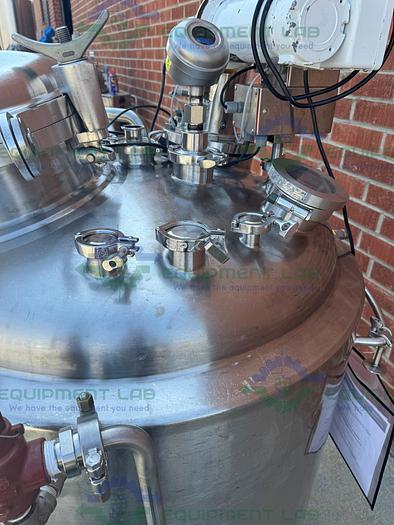 Used Precision Stainless 500 Liter Stainless Steel Jacketed Reactor w/ 0.5 HP Mixer