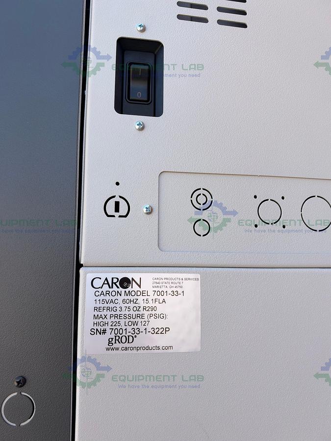 Used Caron 7001-33-1 Refrigerated Reach In Incubator 115V, 70C, 33 Cu, Ft.
