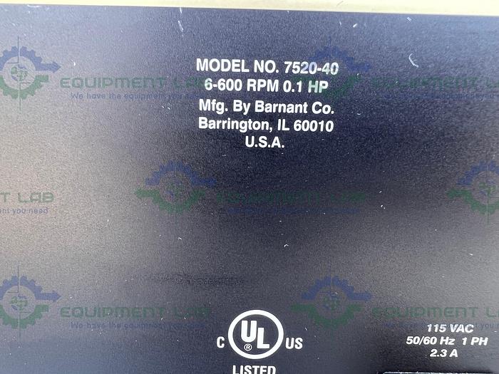 Used Masterflex 7520-40 Console Drive Pump w/ 77390-00 PTFE Tubing Pump Head