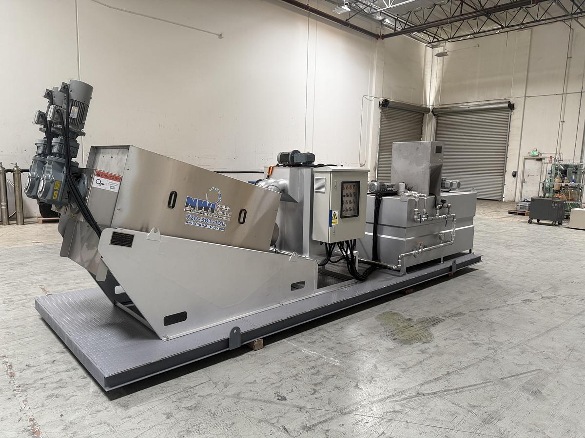 NWI JX302 Volute Press Sludge Dewatering System w/  Polymer  Dosing Unit MFG 26