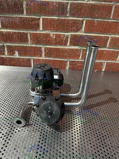 Used 3 ITT Pure Flo Advantage Stainless Steel Diaphragm Valve w/ 1" Sanitary Fittings