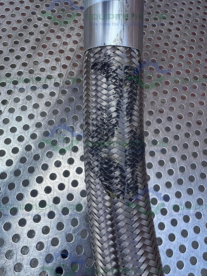 Used Harrington Stainless Steel Braided Hose 15" w/ 1 1/2" Sanitary Fitting