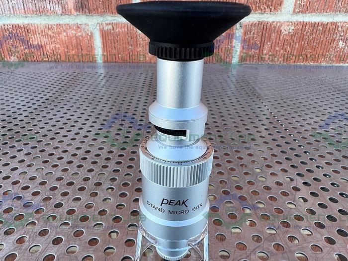 Used Beta Precision Industries  Peak Stand Microscope 50x w/ Electronic Ruler 80"