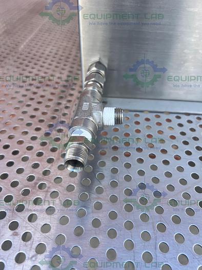 Used Hoffman 13" x 10" x 6" Enclosure w/ Malema Flow M-50-S23-10 Flow Switch, Gauge