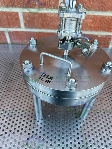 Used Stainless Steel 142mm High Press Membrane Disc Filter Housing w/ Valve and Hose