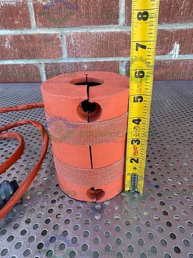 Used MKS 9599-0680 Filter Housing Heater / Jacket 4" x 5 1/2", 120V