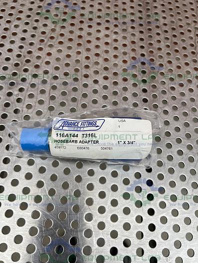 Advance Fittings  116A144 Stainless Steel Hosebarb Adapter w/ 1" to 3/4" Fitting