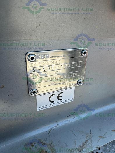 Used KSB GENTA 20-04-U1 Pump 50-500 U/Min w/ AEG AM 100L14Q4 Motor